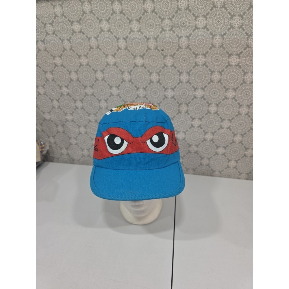 Kids Teenage‎ Mutant Ninja Turtles Raphael Blue Baseball Cap One Size 1990 READ